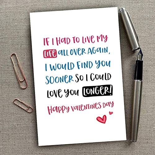 Spercy Romantic Love Poem Valentine's Day Card for Him and Her