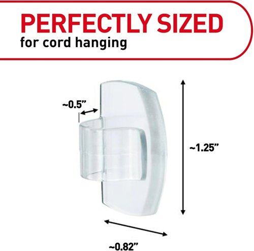 Command Cord Clips - Damage-Free Hanging Cable Clips with 40 Clear Clips & 48 Strips | No Tools Needed