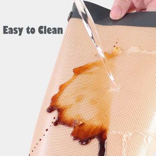 CANDeal Silicone Fiber Baking Mat - Non-Stick & Leakproof Design with Snap Corners | 16.5x11.6 Inch