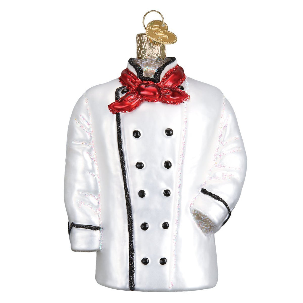 Old World Christmas Chef's Coat Glass Blown Ornament for Christmas Tree 4x4