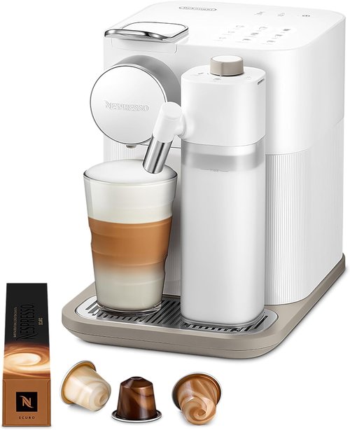 De'Longhi Nespresso Gran Lattissima - Premium Coffee Machine for Creamy Lattes | Elegant White Finish