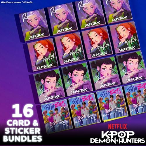 Kpop Demon Hunters Sticker Party Packs - 16 Gift Boxes, 80+ Stickers