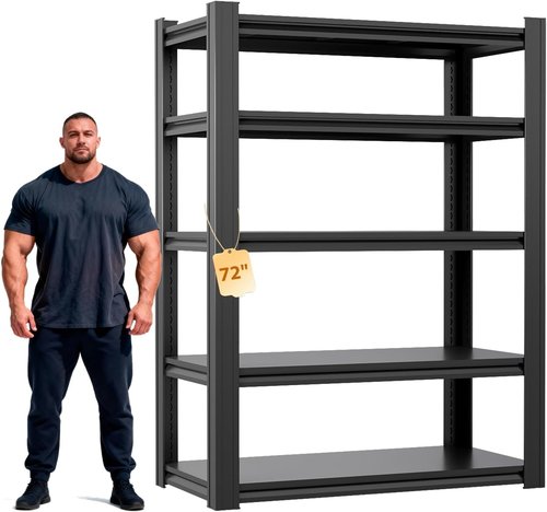 Heavy Duty Storage Shelves by [Brand Name] - Adjustable Metal Garage Shelving | 3500LBS Capacity for Shop, Warehouse, Basement