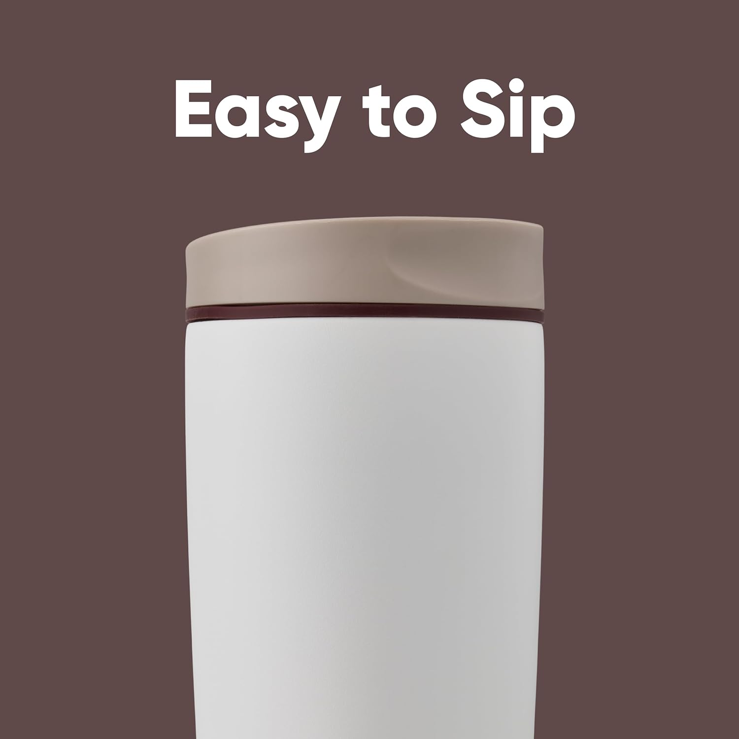 Owala SmoothSip Coffee Tumbler - Insulated Stainless Steel, BPA Free, 20 oz, Vanilla Bean - Perfect for Hot & Iced Drinks