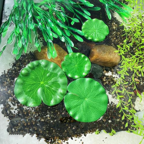 8Pcs Artificial Floating Lily Pads for Pond & Pool Decor