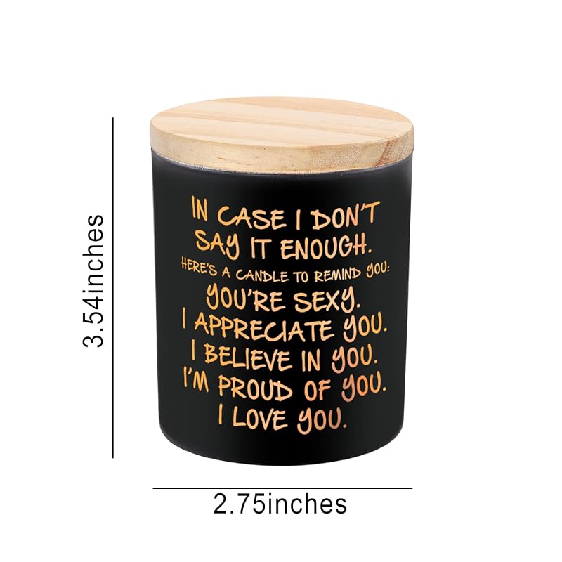 Lavender Scented Candle Gift for Him - Funny BFJLIFE Candle for Husband & Boyfriend (For Him-I love you)