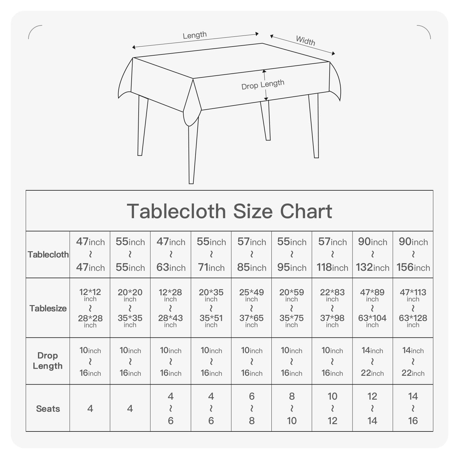 BALCONY & FALCON Rectangle Tablecloth Washable Wrinkle Resistant and Water Proof Table Cloth Decorative Linen Fabric Tablecloths for Dining Parties Kitchen Wedding and Outdoor Use (Navy Blue, 57x118)
