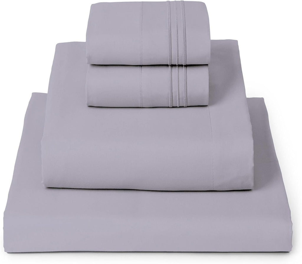 Mellanni California King Sheets Set - 4 PC Luxury Bedding | Extra Soft, Cooling, Wrinkle-Resistant (Cal King, Lavender)