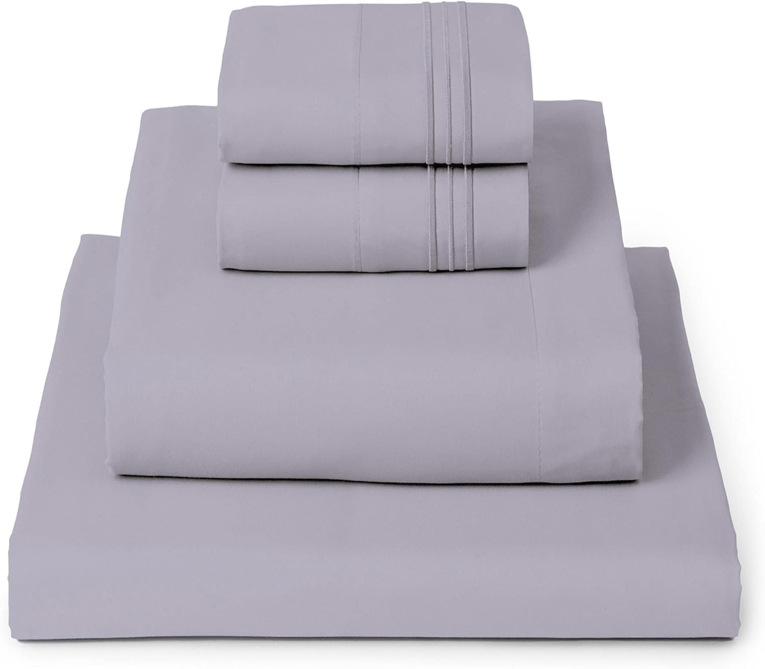 Mellanni California King Sheets Set - 4 PC Luxury Bedding | Extra Soft, Cooling, Wrinkle-Resistant (Cal King, Lavender)