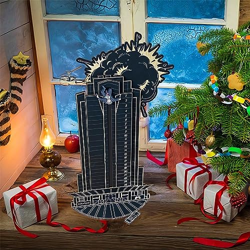 Die Hard Advent Calendar - Hans Gruber Falling off Nakatomi Plaza, Blue-A, 2024 Christmas Countdown