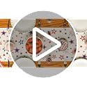 Patriotic Stars 4th of July Table Runner 13x72 Inch Cream - Holiday Decor