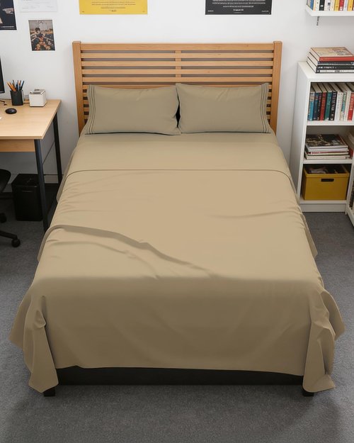 Full XL Bed Sheet Set by Hotel Luxury | 4-Piece Soft, Breathable & Cooling Bedding - Deep Pockets, Fade & Wrinkle Free - Beige