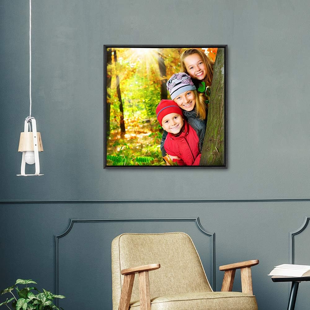 wall26 Framed Canvas Wall Art - Custom Home Decoration for Living Room & Bedroom | 16"x16", Black Frame