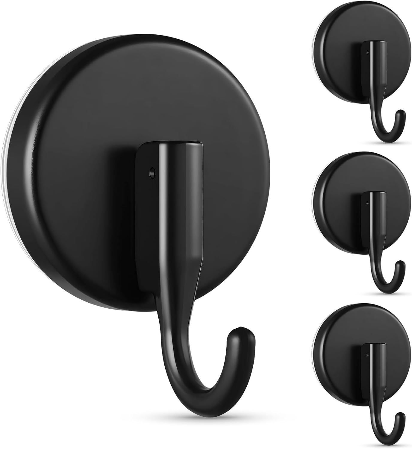 OUTXE Wreath Hanger - Upgraded Suction Cup Hook for Glass Door | 4-Pack in Black for All Seasons
