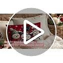 AACORS Christmas Pillow Cover 12x20 Inch - Snowmen & Snowflakes Decor