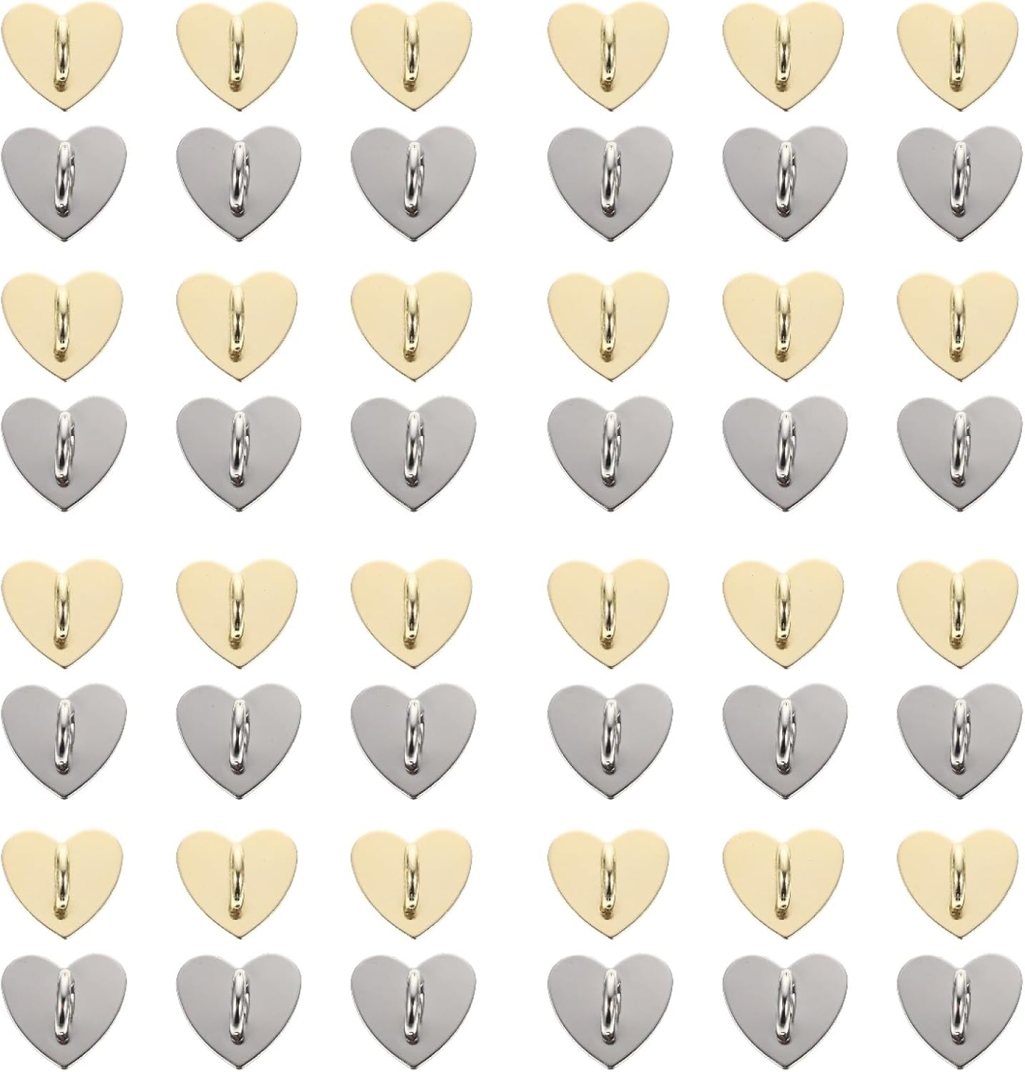 Uonlytech Heart-Shaped Phone Case Buckles - 48 Pcs Lightweight Decor Accessories for Cellphone Covers