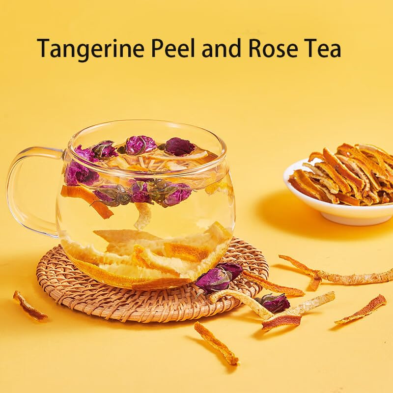 Dried Tangerine Peel Strips - Natural Herbal Tea Ingredient 4.23oz