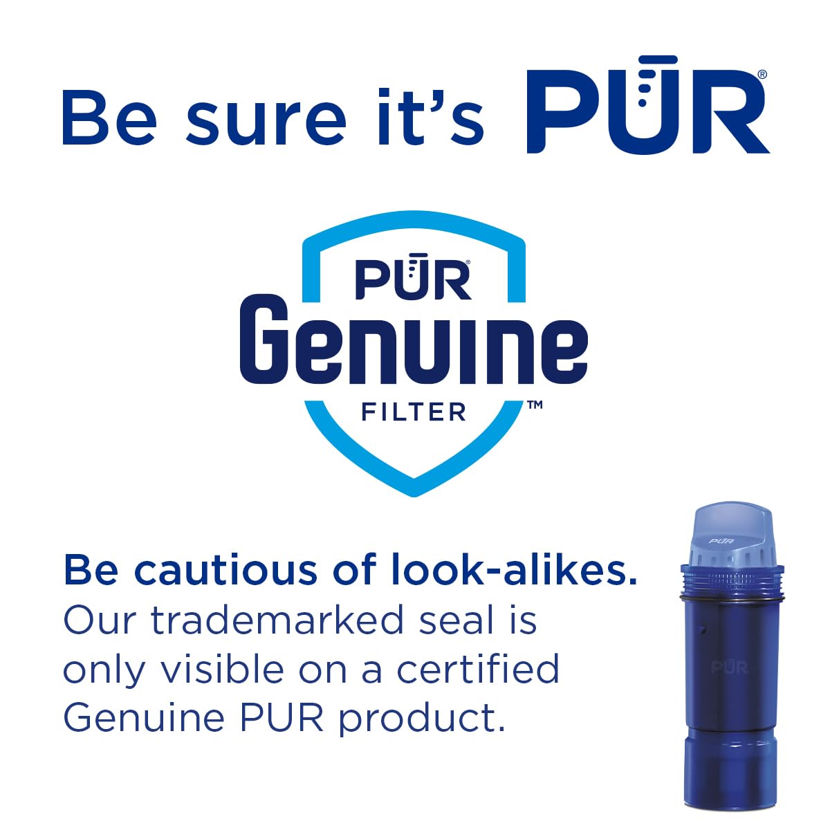 PUR 7-Cup Water Filter Pitcher with 1 Genuine PUR Filter, 3-in-1 Powerful Filtration, BPA Free, Dishwasher Safe, Smoke, PPT710BA