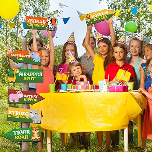 20-Piece Jungle Safari Party Sign Set - Directional Decorations