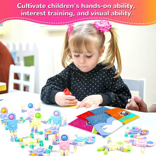 28 Pack Valentines Day Gifts for Kids Astronaut Finger Spinners Toys with Valentines Cards for Boys Girls, School Class Classroom Gifts Prizes Exchange Party Favors