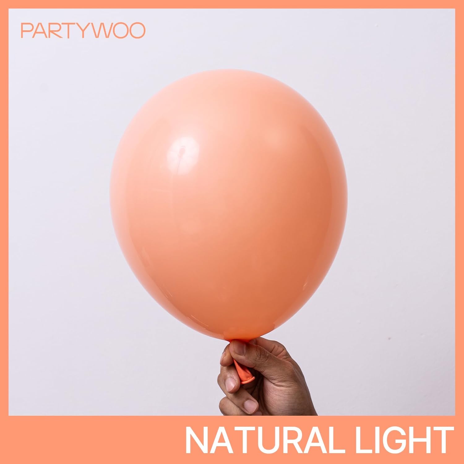 PartyWoo Peach Balloons - 140-Piece Latex Balloon Arch Kit in Light Orange & Blush Pink | Wedding & Baby Shower Decor