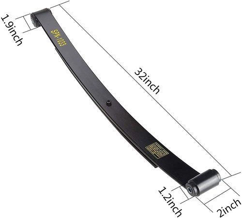 10L0L Heavy Duty Rear Spring Kit for EZGO RXV 2008-up Golf Cart, Dual Action 2 Leaf Spring with Bushings Sleeves U Bolts, OEM# 603498 604494