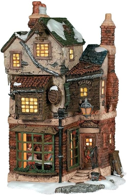 Department 56 | Dickens' A Christmas Carol Village - Cratchits Corner Lit Building, 9.65 Inch, Multicolor
