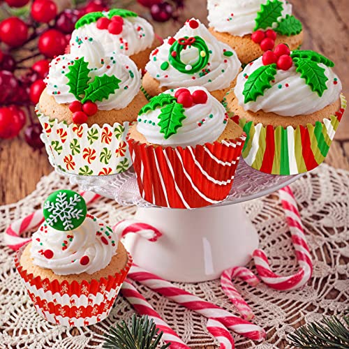Potchen Christmas Snowflake Cupcake Liners - 600 Pack Baking Cups