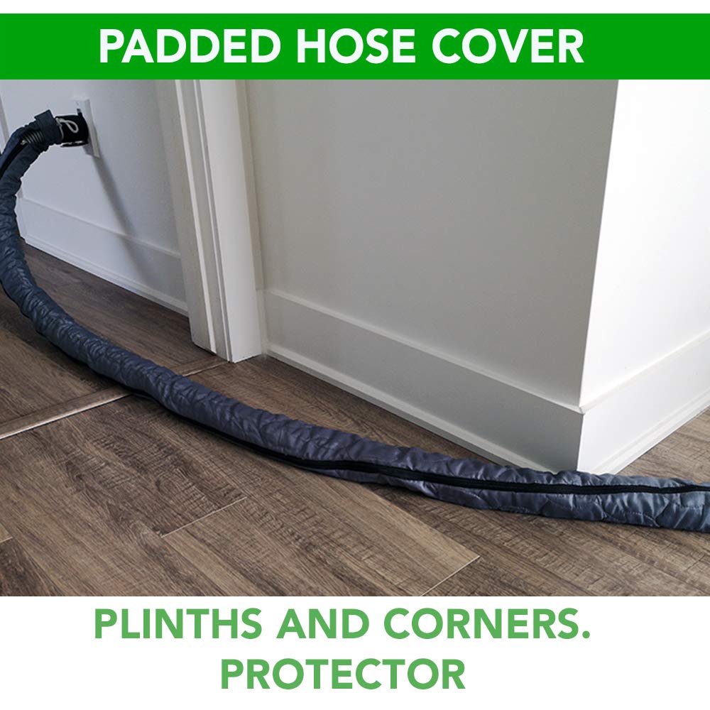 Nadair OVO Universal Padded Cover, Fits All 40 to 42 ft Central Vacuum Hose, Machine Washable, Easy to Install with Zipper, 42ft, grey, Model:ACCHO-COV40ZIP-OVO