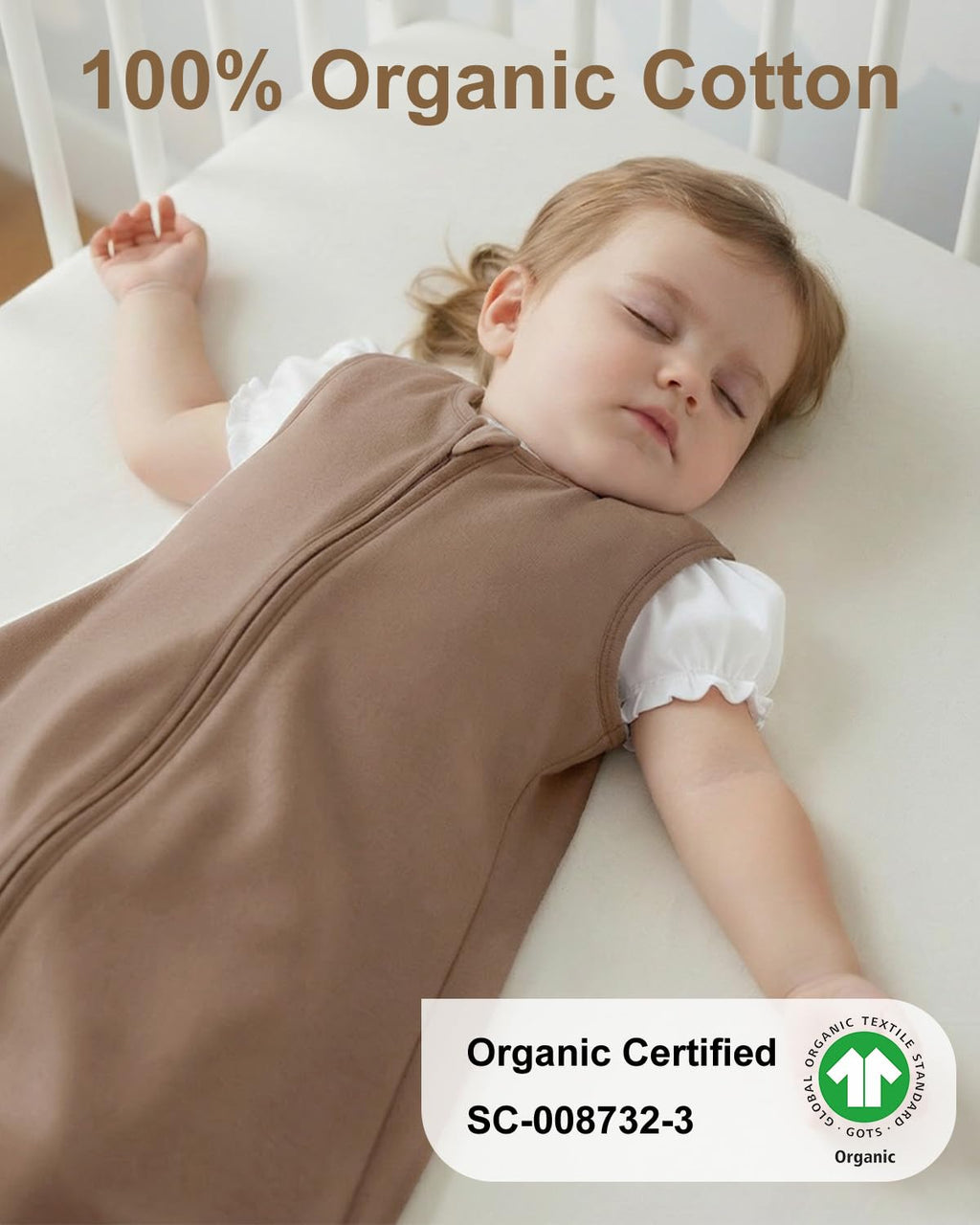 Yoofoss Baby Sleep Sack - 100% Organic Cotton Wearable Blanket for 6-12 Months | Comfy 2-Way Zipper, 3 Pack