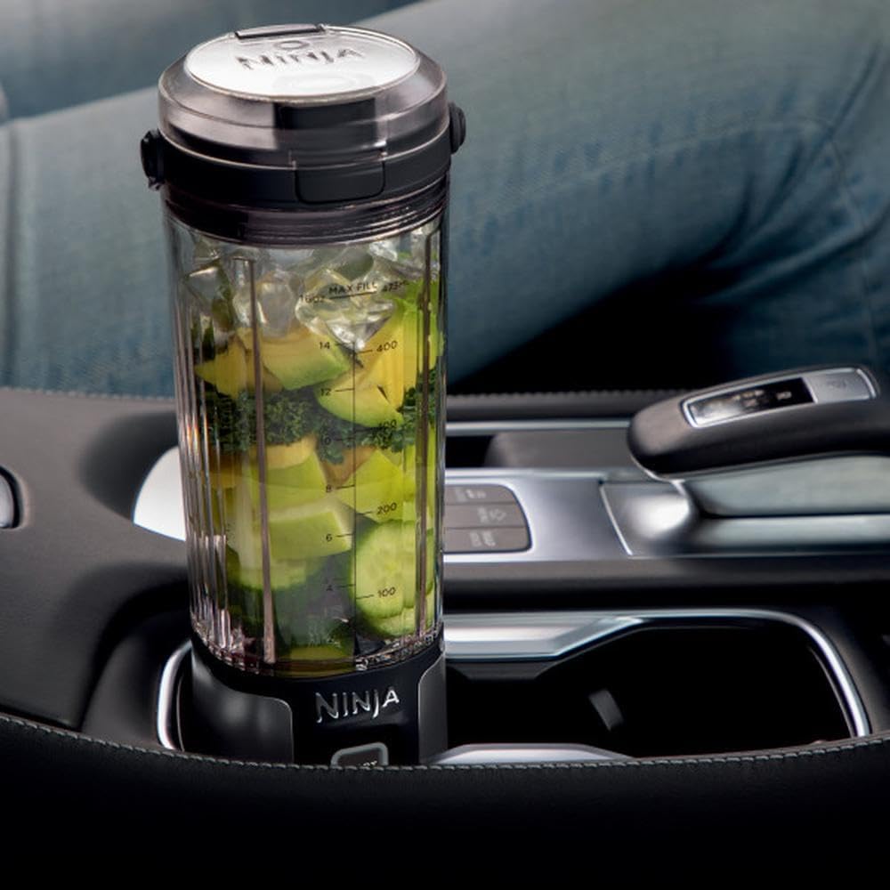 Ninja BC151BK Portable Blender - Cordless 18oz Personal Blender for Smoothies & Shakes | BPA Free, Leakproof, USB-C Rechargeable, Black