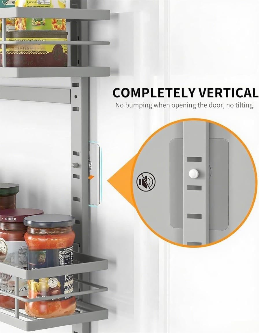 Moforoco Grey 9-Tier Over The Door Pantry Organizer, Pantry Organization and Storage, Black Hanging Basket Wall Spice Rack Seasoning Shelves