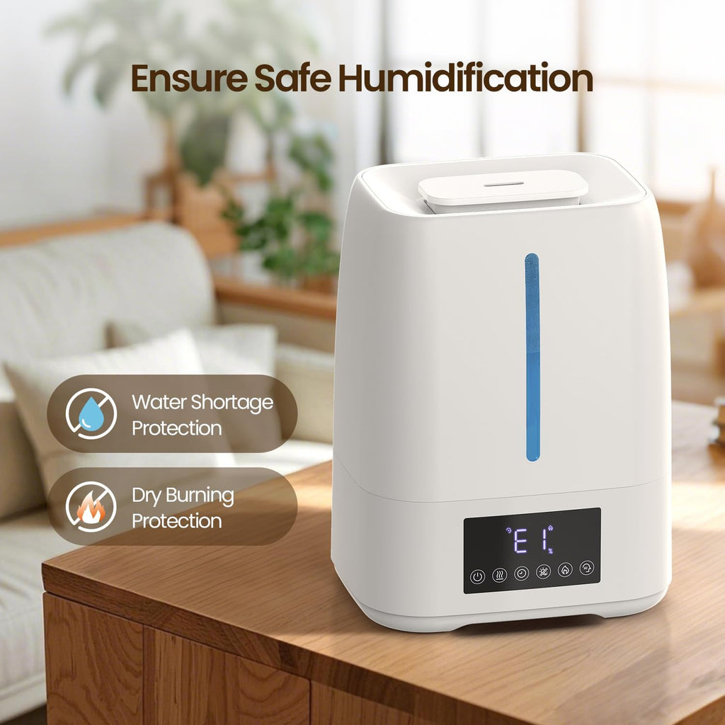 Top Fill Ultrasonic Humidifier by [Brand Name] - Cool & Warm Mist for Large Rooms | Smart Humidity Control & Aroma Diffuser