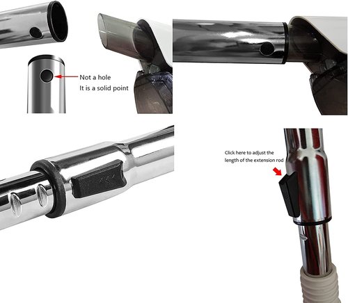 Eagles Hardwood Floor Brush with 1-1/4" Extension Wands Remplacement for most Vacuum Cleaner Accepting 1-1/4" Attachment