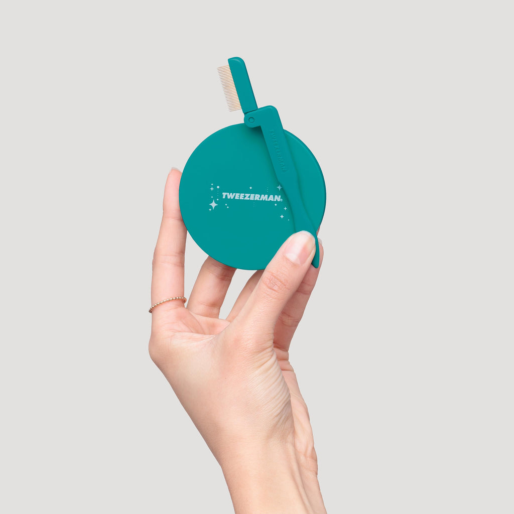 Tweezerman Majestic Turquoise iLashcomb and Mirror Set