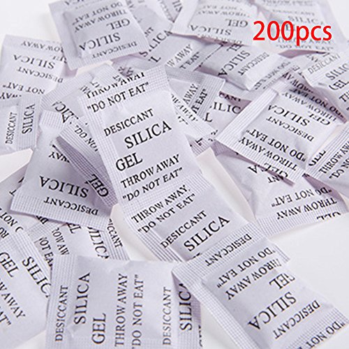 Saycker Food Grade Silica Gel Desiccant Packets - 200 Pcs Moisture Absorber