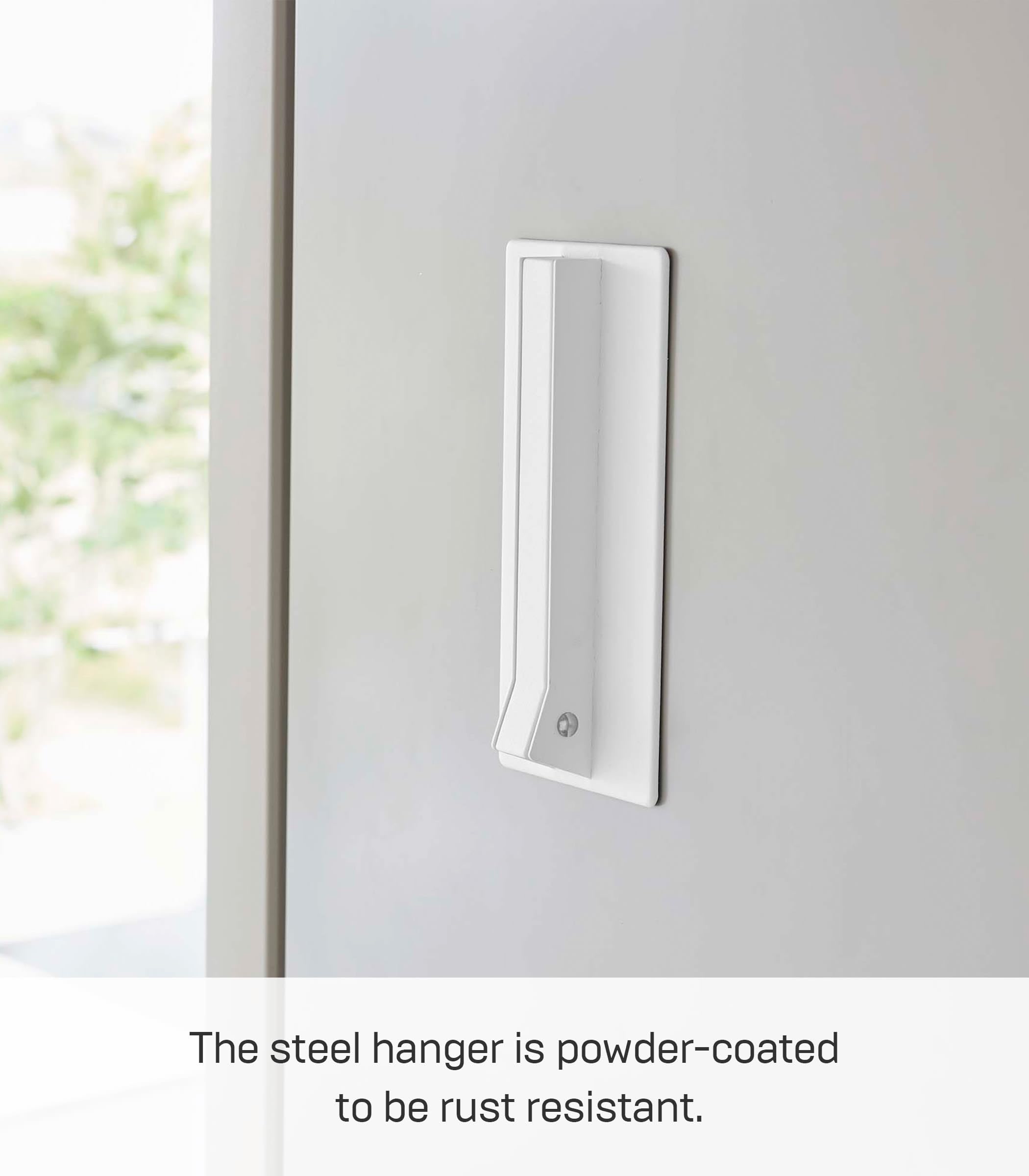 YAMAZAKI Home Tower Magnetic Folding Hook for Wall Door Or Refrigerator, Collapsible Coat, Bag Or Umbrella Metal Hanger - Steel