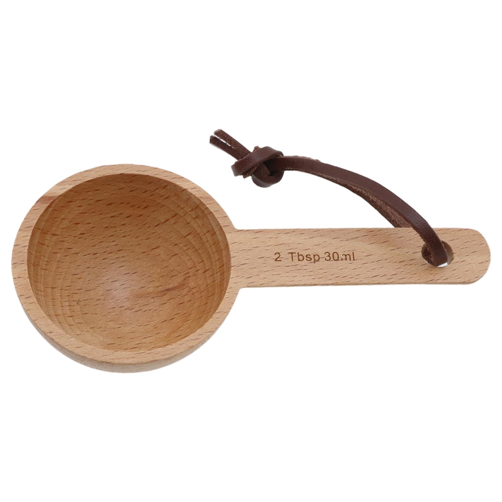 Mewutal 30ml Wood Measuring Spoon and Scoop Wooden Tablespoon 30ml Measuring Scoop 2 TBSP Retro Coffee Spoons for Dry Ingredients Ground Tea Spice (Wood Color, 2TBSP)