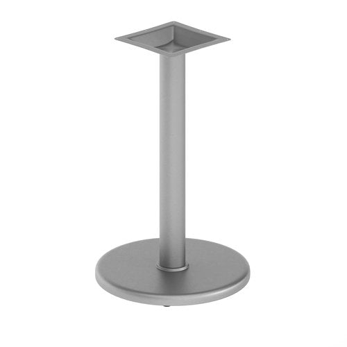 Flash Furniture Beverly 18" Round Restaurant Table Base with 3" Diameter Table Height Column, Commercial Cast Iron Restaurant Round Table Base, Silver