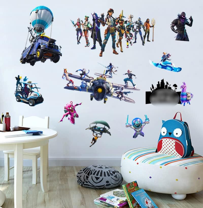 Cranberry Battle Royale Wall Decals - 10Pcs Sticker Set for Boys