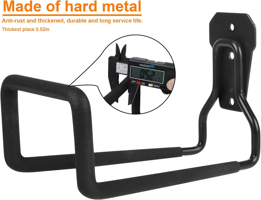 PeoMev Metal Garden Hose Holder - Heavy-Duty Wall-Mounted Hose Hanger for Outdoor Use | Sturdy Hose Reel Hooks