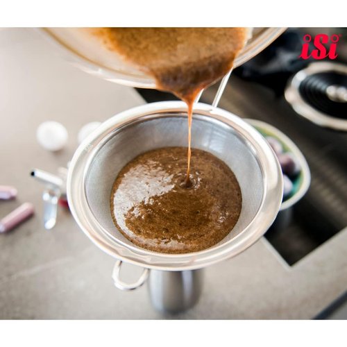 iSi Funnel & Sieve - Stainless Steel Combination Set with 700ml Capacity - Universal Fit, Compatible with Cream Whippers, Canning Jars, Bottles - Dishwasher Safe, Professional Kitchen Accessories