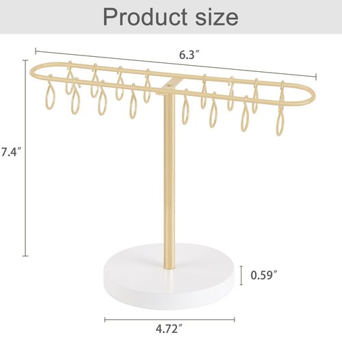 Mkono Metal Claw Clip Organizer Hair Claw Holder for Women and Girls Accessory Storage Display Stand for Dressing Table Bedroom Bathroom Decor, Gold
