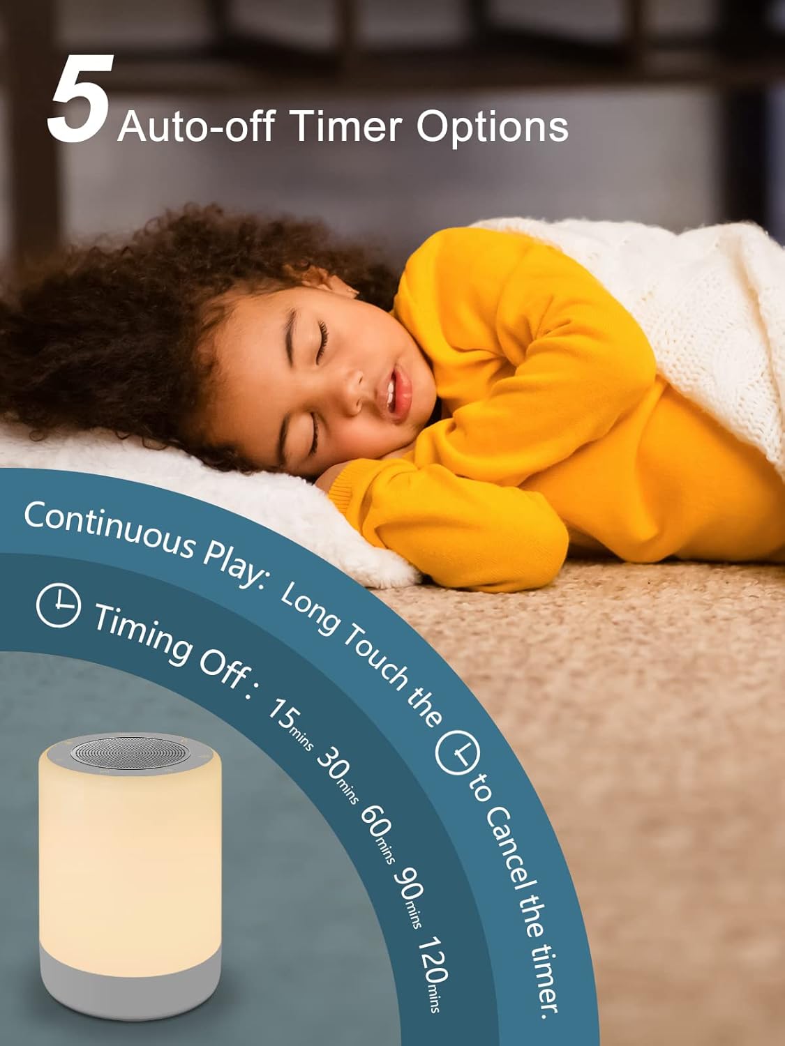Sound Machine - White Noise Machine for Baby with Night Light | 32 High Fidelity Sounds & 5 Timers