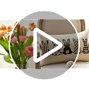 Easter Rabbits Throw Pillow Cover - 12x20 Inch Black & White Decoration