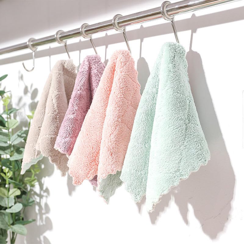 MISSJOJIAY 20 Pack Ultra Absorbent Coral Velvet Kitchen Towels
