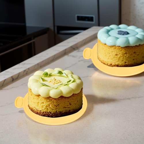 100pcs Mini Cake Boards 3.5 inch Round Gold Cake Base Paper Cupcake Dessert Displays Trays