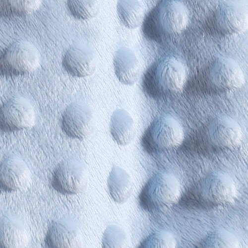 CREVENT Cozy Plush Baby Security Blanket - Minky Dot Front & Sherpa Back, Blue Bear Design