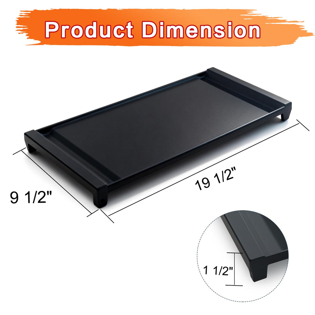 Upgraded Cast Iron Griddle for GE Gas Stove, WB31X24738 Stove Top Griddle Replacement Parts, Compatible with GE JGSS66SEL3SS JGB700SEJ4SS Gas Range, Nonstick Flat Top Grill Pan for Cooking