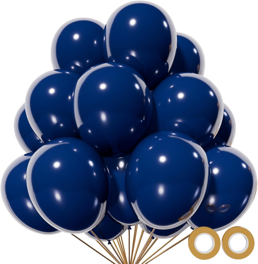 Skiennix Navy Blue Balloons - 12 Inch Latex Balloons for Birthday Parties & Baby Showers | 110 Pack